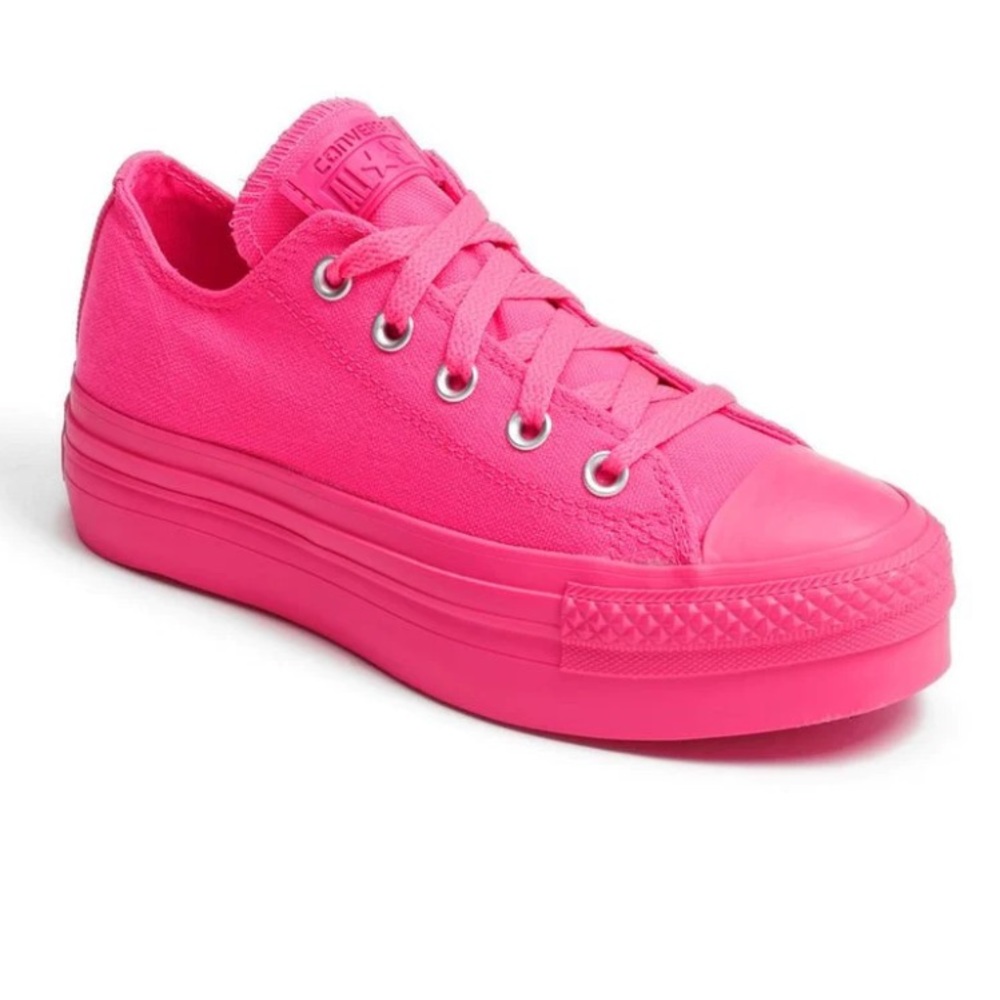 Converse CT Platform OX Knockout Pink SIZE 6.5 Bright Neon Chunky Sneakers Shoe